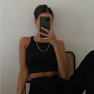 Organic Cotton Tank Top Black